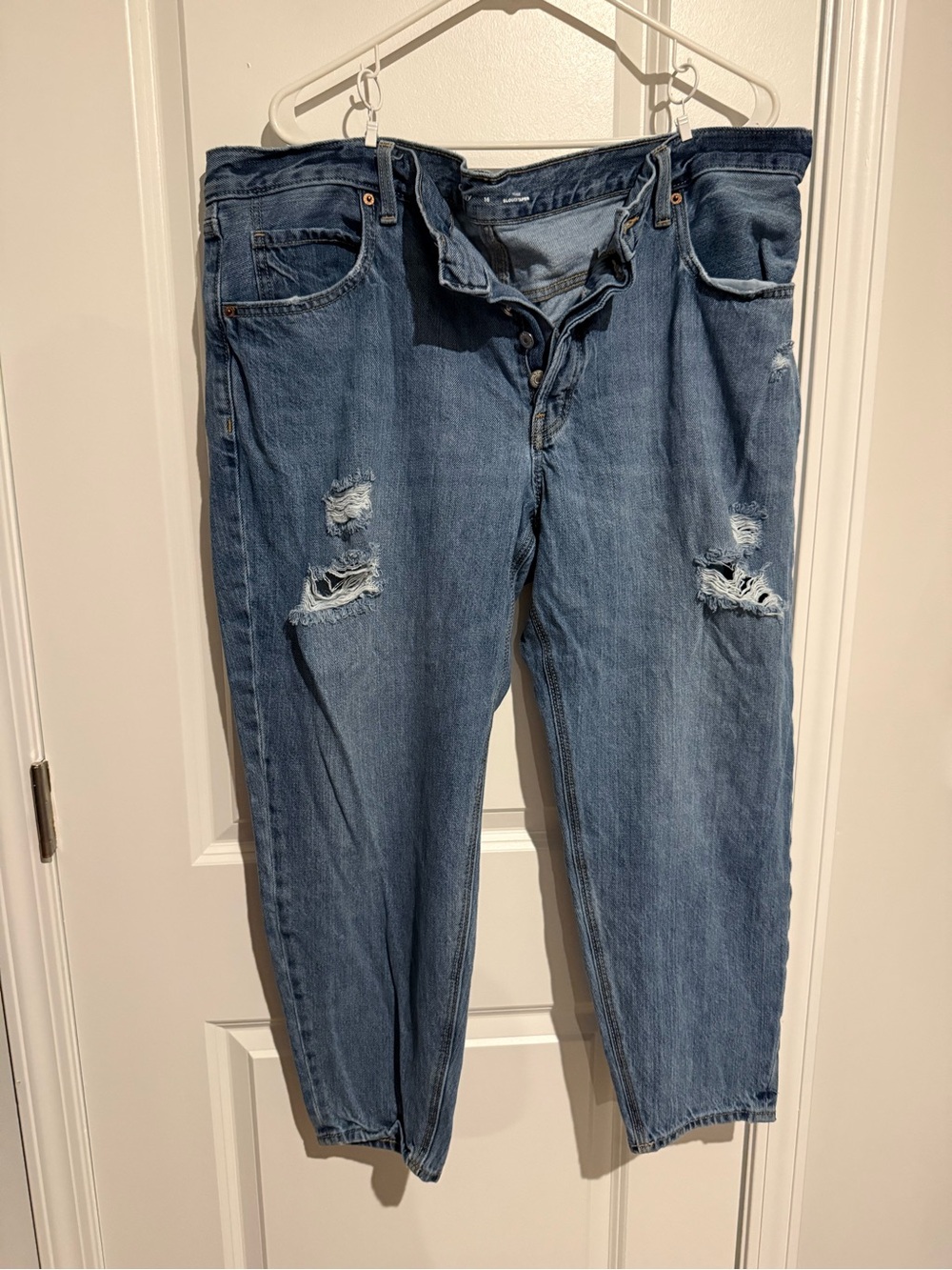 Old Navy Relaxed Fit Ripped Blue Jeans